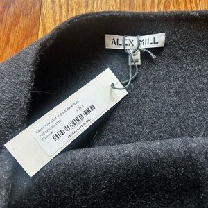 Alex Mill Naomi Mini Skirt in Double Face Wool (Charcoal, 8)